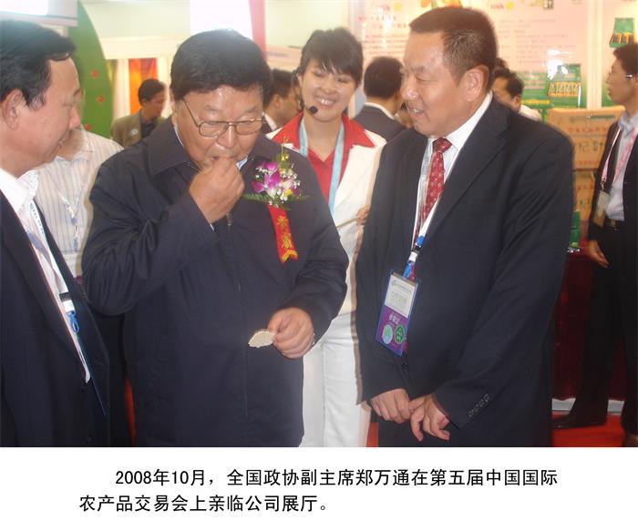 2008年时任全国政协副主席郑万通